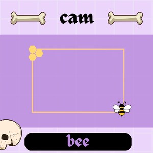 Bee Cam Frame pour Twitch Overlay Streaming Cam Border Youtube Animal