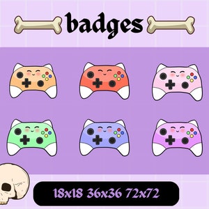 Cute Controller Sub Badge | Gaming | Kawaii | Retro | Streaming