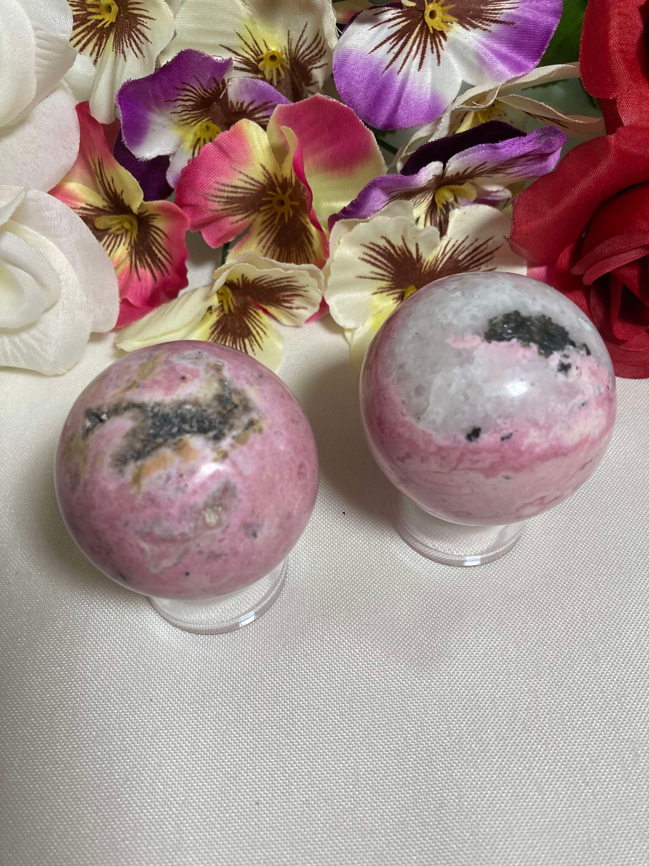 Peruvian Rhodonite Spheres | Pink Crystals | Rhodonite Spheres ...