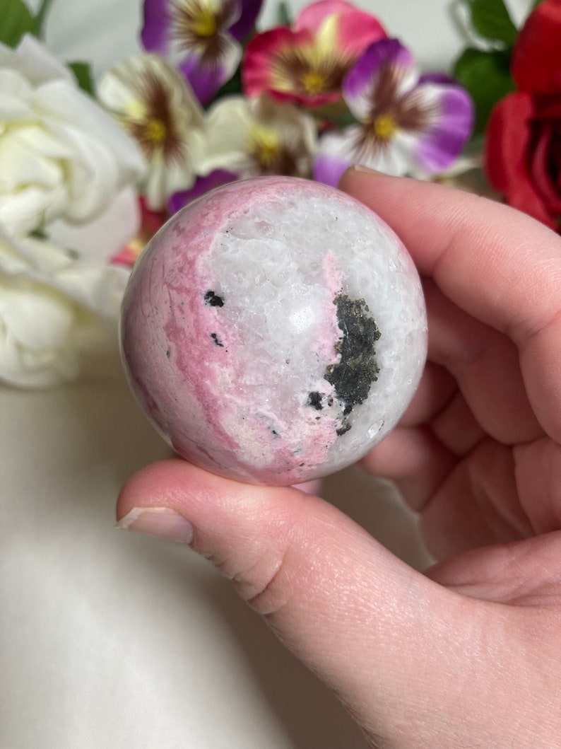 Peruvian Rhodonite Spheres | Pink Crystals | Rhodonite Spheres ...