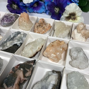 6 dollar zeolite clusters | zeolite clusters | apophyllite | amethyst | stilbite | small cluster | affordable crystal | apophyllite clusters