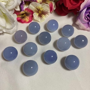 Blue chalcedony mini sphere | chalcedony sphere | crystal spheres | small crystals | tiny crystals | blue crystals | chalcedony | home decor