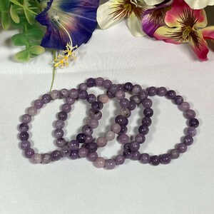 Lepidolite bracelets | gemstone bracelets | purple crystals | lepidolite | crystals | crystal bracelets | 8mm beads | purple mica | mica