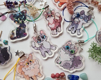 Leuke Starry Warrior Cat Charms sleutelhangers