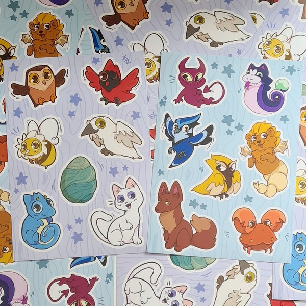 CLEARENCE Owl House Palisman A5 Vinyl Gloss Sticker Sheet