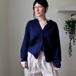 Cardigan en mohair en maille Night Sky vintage