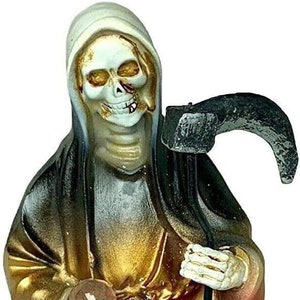 5 Inch Statue Santa Muerte Roja Rainbow Holy Death Grim Reaper Skull Skeleton Niña