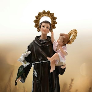 13&#39;&#39; San Antonio de Padua St Anthony Statue Catholic Gift with Removable Baby