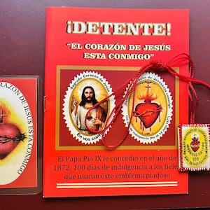 Detente El Corazón de Jesús Está Conmigo | Catholic Sacred Heart Protection | Christian Faith Gift | Religious Home Blessing