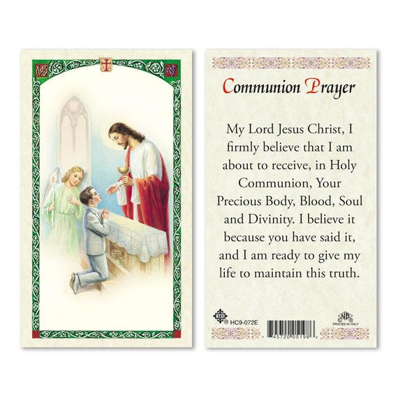 First Holy Communion Prayer Book Laminated Prayer Card First Holy ...
