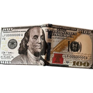 100 Dollars Bill Wallet Bi-Fold