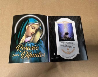 Rosario para Difuntos – Catholic Prayer Booklet | 32-Page Devotional Guide | 5.5 x 4 in Pocket Size