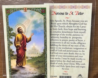 Novena to ST Peter -la Sombra De Sn Pedro Laminated Prayer Cards 2