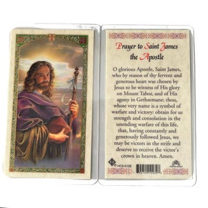 Prayer To - Saint James Laminated Prayer Cards 2-Sided Holy Cards