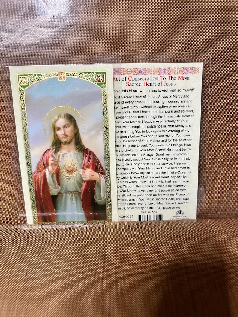 Act of Consecration to the Most Sacred Heart of Jesus Laminated Prayer ...