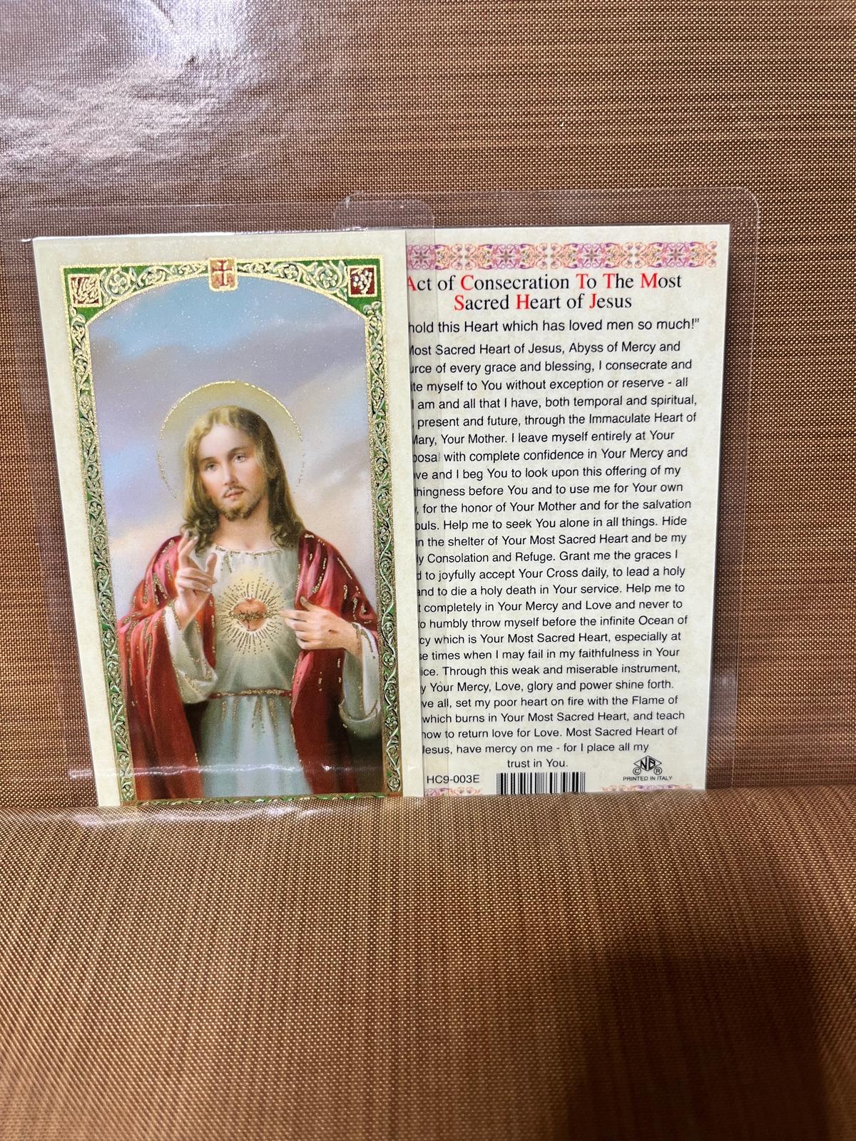 Act of Consecration to the Most Sacred Heart of Jesus Laminated Prayer ...