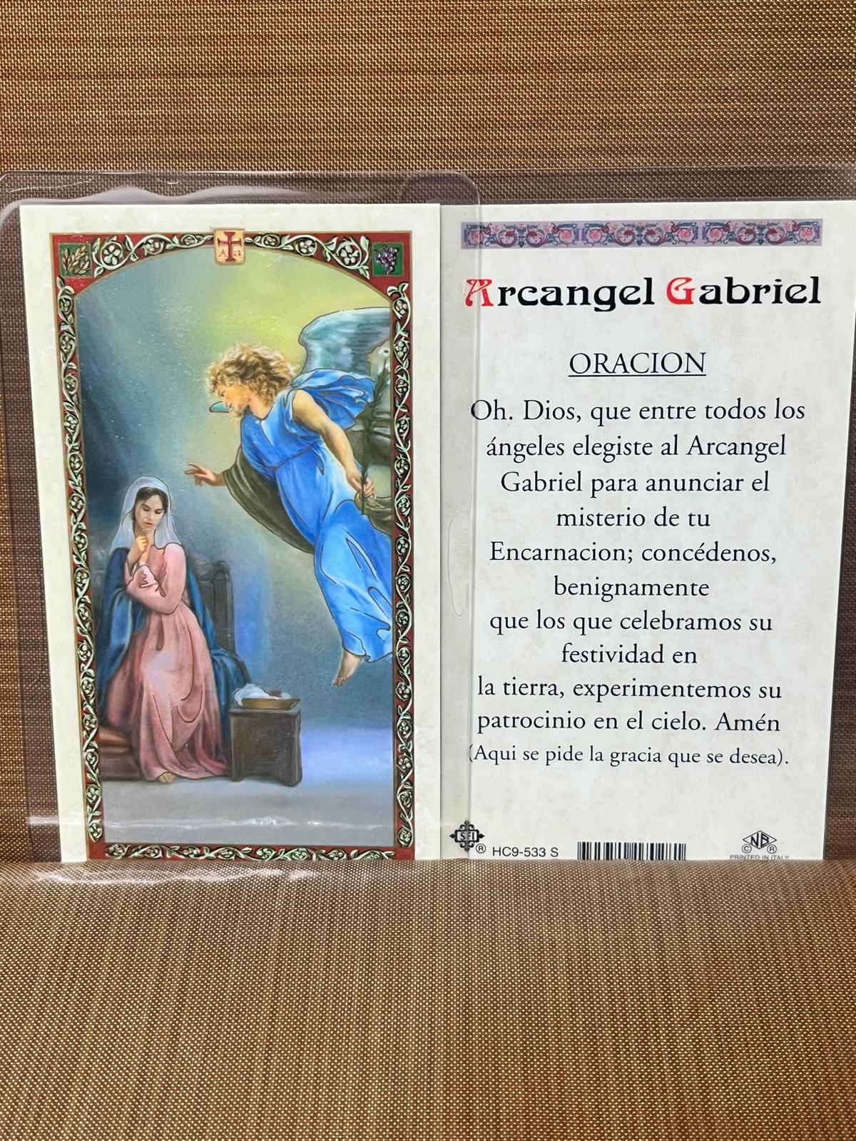 Archangel Gabriel Prayer Laminated Prayer Cards 2-sided Holy Cards - Etsy