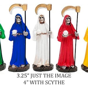Holy Death Figurines. Estatuas de La Santa Muerte 3.25&quot;