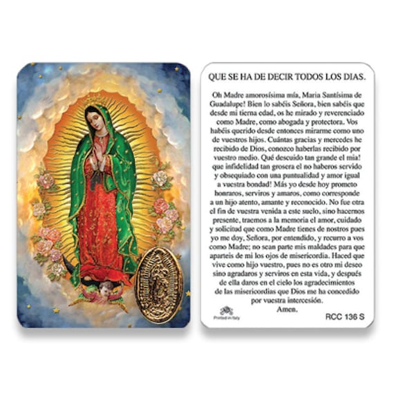 Oracion A La Virgen Guadalupe - Spanish - Laminated Holy Card S24-219
