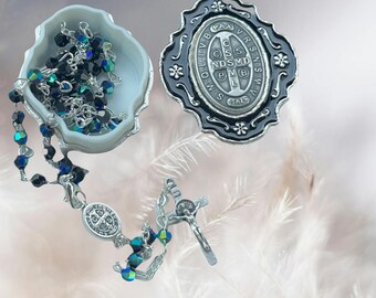 rosarymoon3点セット Sterling Silver Rosary with Lapis Lazuli Beads | MONDO CATTOLICO