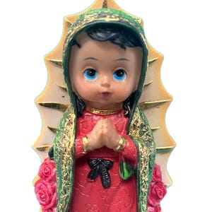 Children 8&quot; Our Lady Of Guadalupe Statue Virgin Mary Catholic Virgen Maria De Baby Kids - Virgen de Guadalupe para niños 8 pulgadas