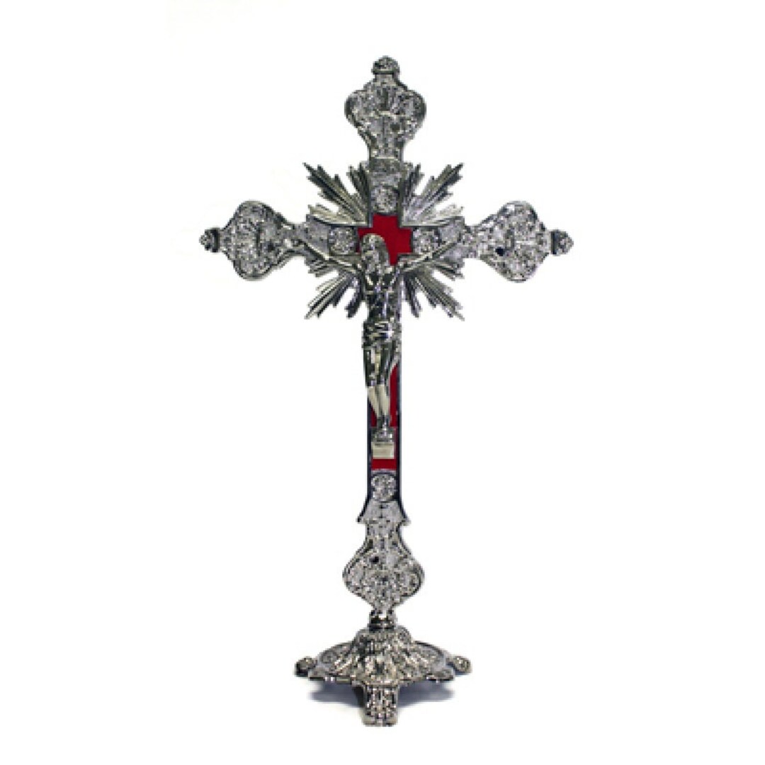 Religious Gifts Jesus Christ on Cross Silver Wall Crucifix With