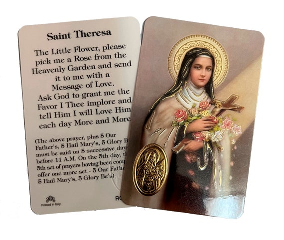 Saint Theresa Little Flower Prayer Card - Etsy