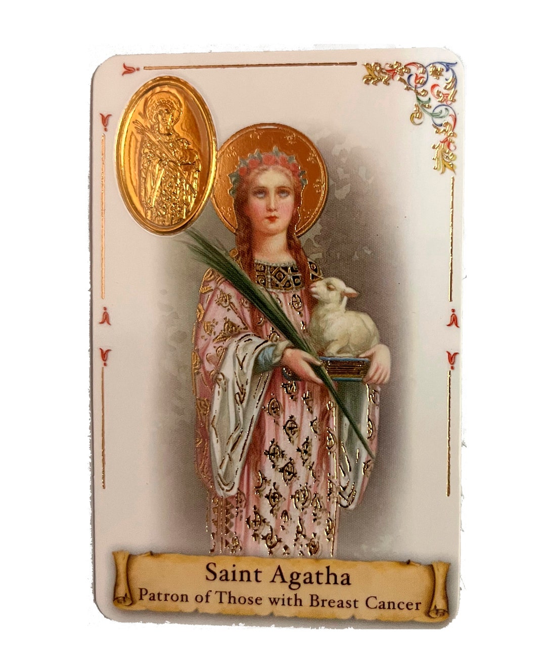 Prayer to Saint Agatha for Those Suffering With Breast Cancer. Etsy
