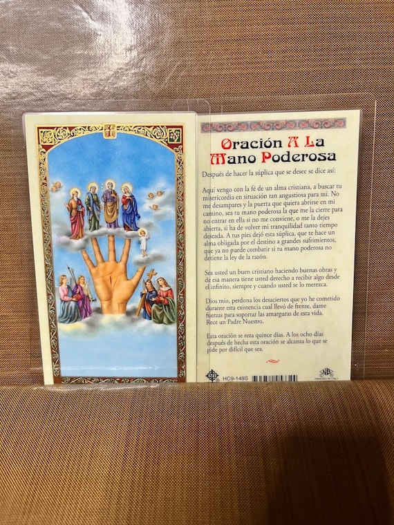 Powerful Hand - Novena Laminated Prayer Cards 2-sided Holy Cards