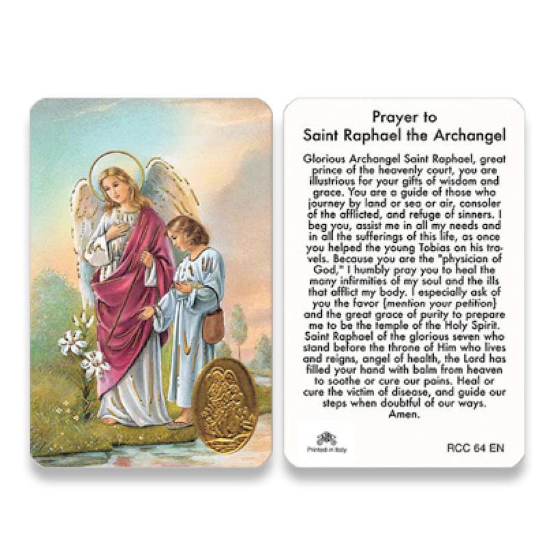 RCC ST Raphael Archangel Laminated Prayer Cards 2 sided Holy Cards Etsy rcc-st-raphael-archangel-laminated-prayer-cards-2-sided-holy-cards-etsy