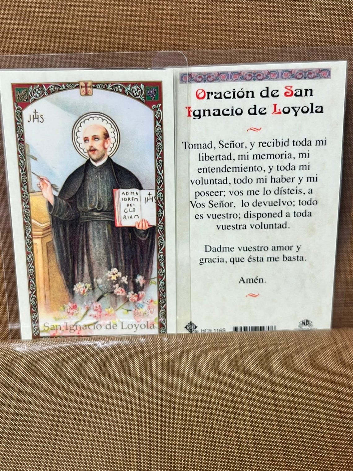 Prayer to - ST Ignatius Loyola Laminated Prayer Cards 2-sided Holy ...