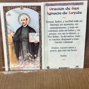 Prayer to - ST Ignatius Loyola Laminated Prayer Cards 2-sided Holy ...