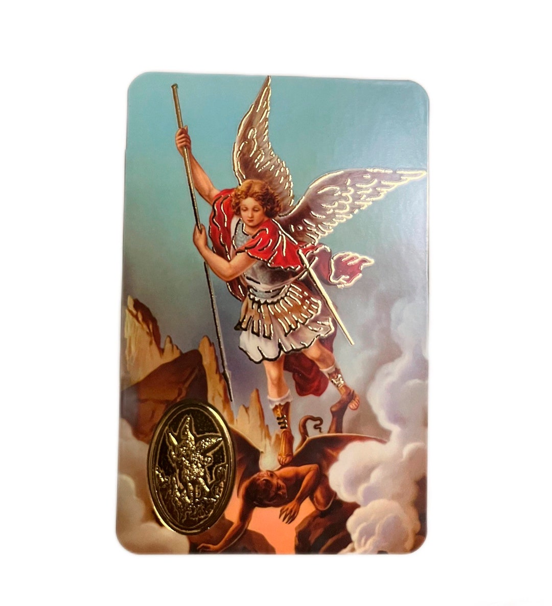 Oración a San Miguel Arcangel. St. Michael the Archangel Prayer Card - Etsy
