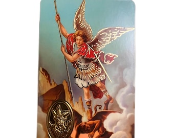Wallet Size Religious Card St. Michael The Archangel Holy Card With ...