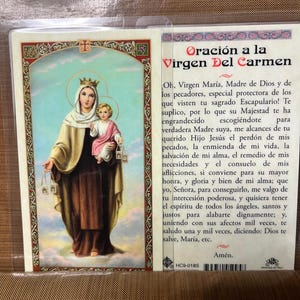 Our Lady of MT. Carmel - A Prayer to the Blessed Virgin Laminated ...
