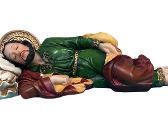 7.5" St. Joseph Sleeping Statue Catholic Religious Gift, Santo San José Dormido, Guardian of Families, Handcrafted Home Décor, Prayer Statue