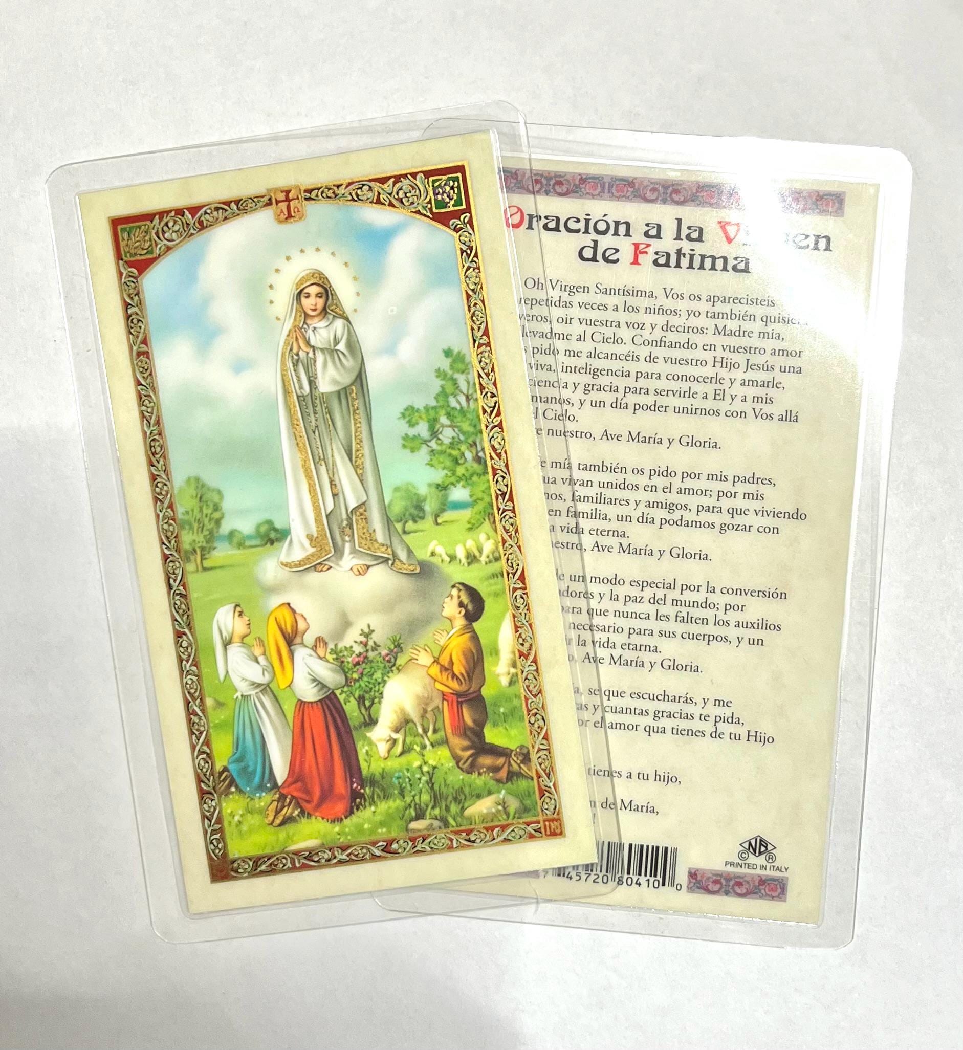 Our Lady of Fatima Laminated Prayer Cards 2-sided Holy Cards - HC9-010 ...