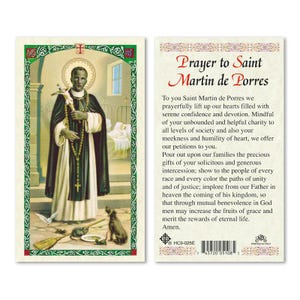 Prayer To - Saint Martin de Porres Laminated Prayer Cards 2-Sided Holy Cards