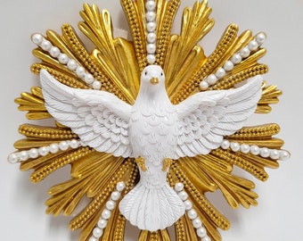 Holy Spirit Wall Plaque Divine Spirit Sculpture Wall Mounted 7.5&quot;/5.5&quot;