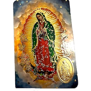 Virgen de Guadalupe Tarjeta de Oración. Our Lady of Guadalupe Prayer Card