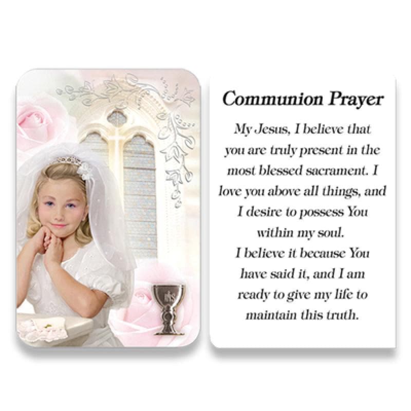 RCC FC Girl Communion Prayer Laminated Prayer Cards 2-sided Holy Cards ...