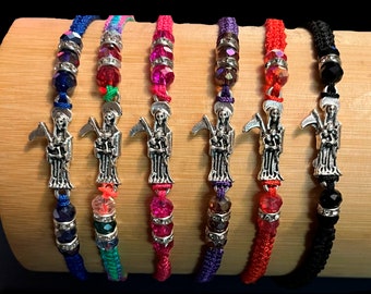 Holy Death Bracelet. Pulsera de la Santa Muerte ( 4 Pack)