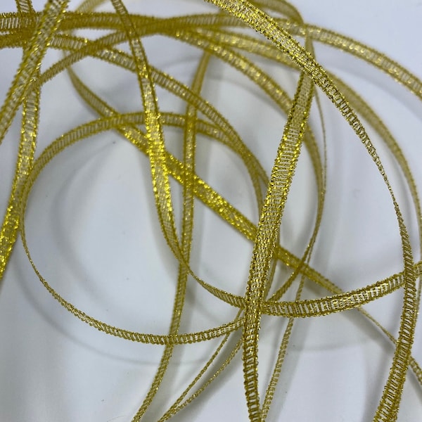 1/8", 10Yd + Gold Grosgrain Metallic Ribbon, Gorgeous!! ~Christmas Projects, Card Making, and Scrapbooking