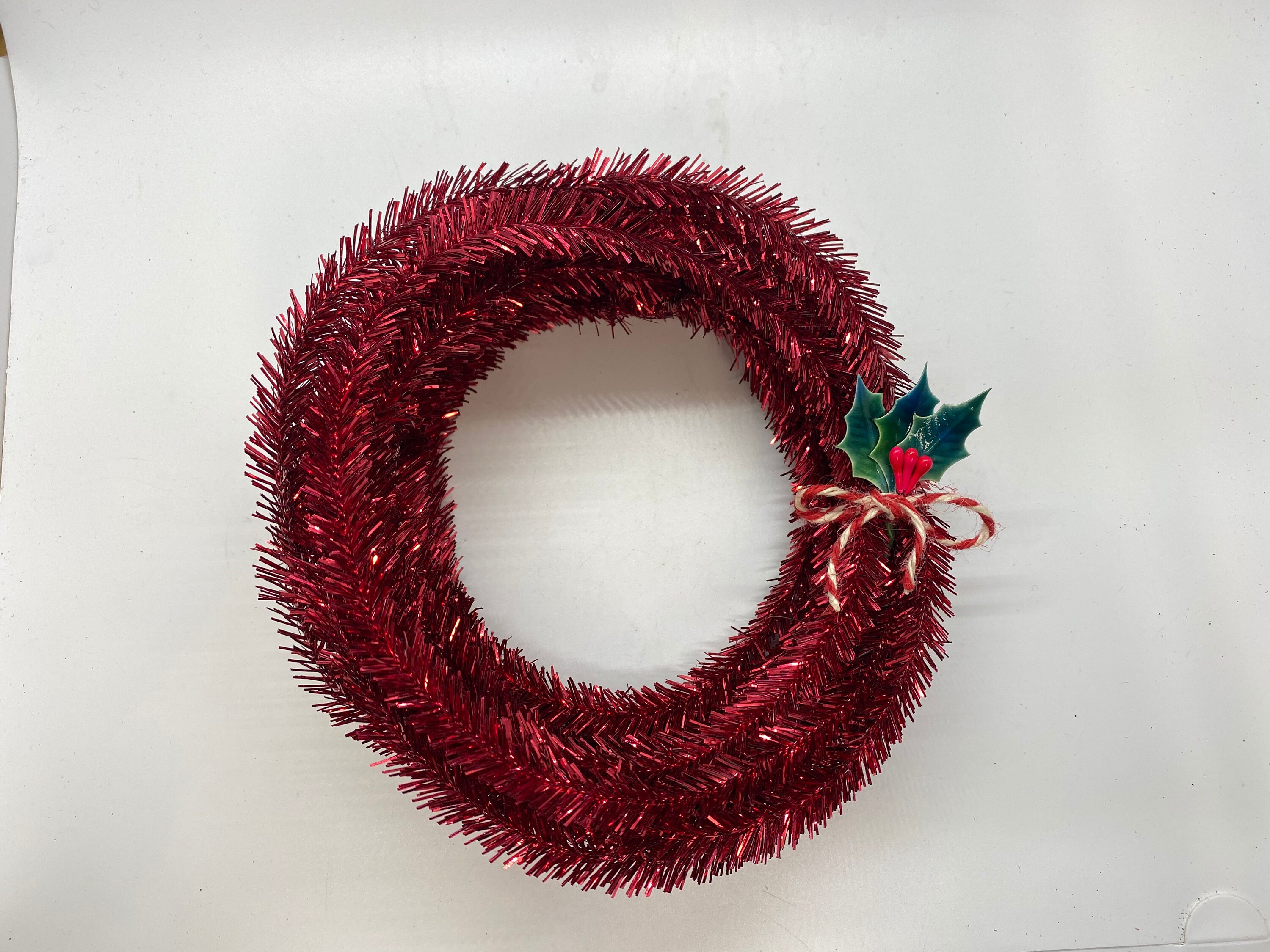Red Tinsel Garland Wired for Christmas Trees & Projects in 6 Etsy