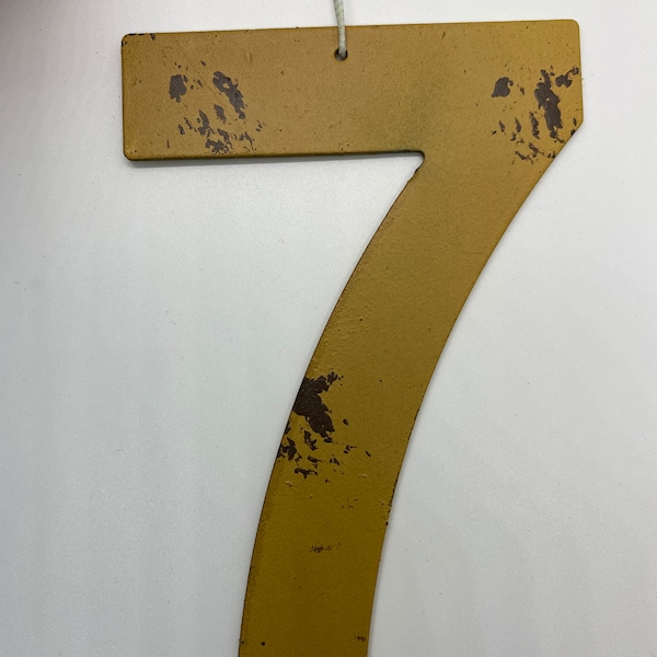 Metal painted Numbers~0, 1, 2, 3, 4, 5, 6, 7, 8, 9 ~ choice ~Various colors, Perfect for your lucky favorite number, Farmhouse decor