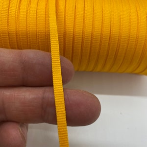 3mm Marigold Grosgrain Ribbon: 1/8 Inch, 10+ Yd, Woven Edge, USA Made