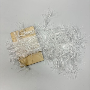 White Eyelash 5Yds ICE Yarn, for Craft Projects, Christmas Tree Tinsel, Gift Wrap String, Gift Wrap Packaging Trim, Weaving yarn
