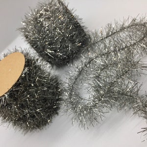 SALE! 2 Rolls of Aged Silver Tinsel Garland, for a total of 24 feet~  LAST ONES!