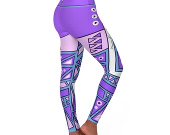 Light Blue High-Waisted Leggings, Women Body Shaping Pants, Exclusive Design, Soft High Waist, Durable Women Pants, Workout Outfit