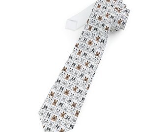 Tie for men, Neckwear, Necktie with ( Dog design pattern)